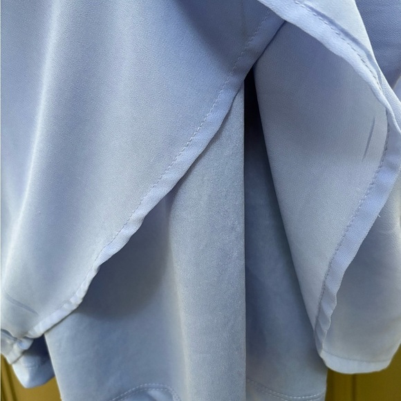 BAR III Blue Chiffon Pleated Bodice Flowy Skirt Mini Dress Size XXL - Picture 7 of 9